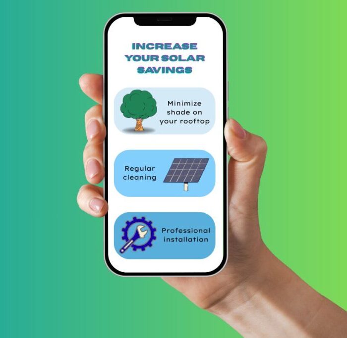 iPhone showing ways to maximize your solar system savings